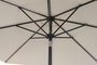 DKD Home Decor Parasol de Jardín y Terraza Reclinable Marfil, 265 x 265 x 250 cm, Mastil 38mm, UV 50+, Acero y Poliéster
