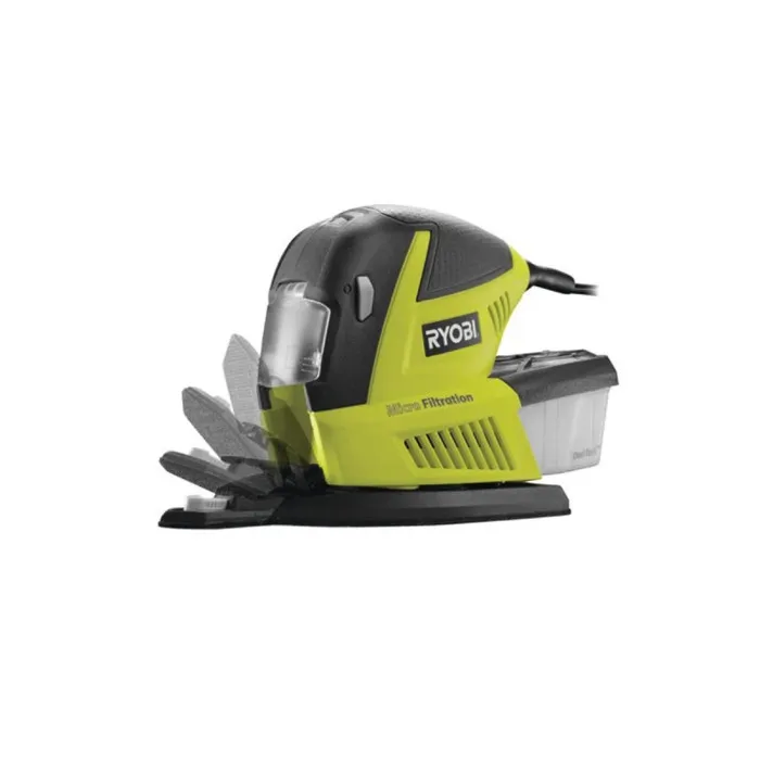 Ryobi Lijadora Multiusos 180W con 3 Modos (Triangular, 1/3 Hoja, Acabado) y 30 Abrasivos Ryobi Lijadora Multiusos 180W con 3 Modos (Triangular, 1/3 Hoja, Acabado) y 30 Abrasivos