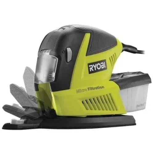 Ryobi Lijadora Multiusos 180W con 3 Modos (Triangular, 1/3 Hoja, Acabado) y 30 Abrasivos Ryobi Lijadora Multiusos 180W con 3 Modos (Triangular, 1/3 Hoja, Acabado) y 30 Abrasivos