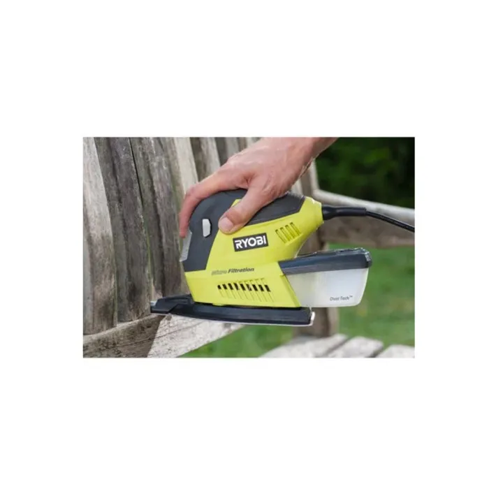Ryobi Lijadora Multiusos 180W con 3 Modos (Triangular, 1/3 Hoja, Acabado) y 30 Abrasivos Ryobi Lijadora Multiusos 180W con 3 Modos (Triangular, 1/3 Hoja, Acabado) y 30 Abrasivos
