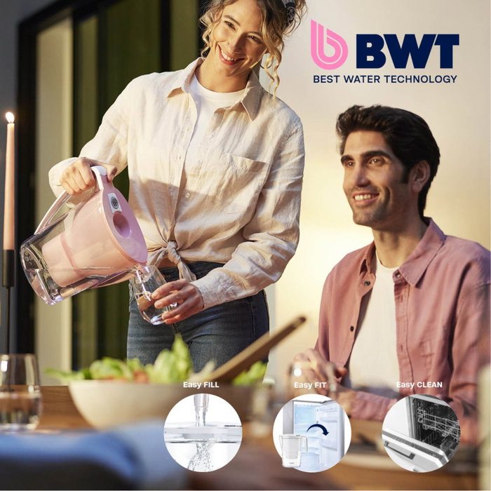 BWT AQUAlizer Home Filtro de Agua de Mesa Rosa con Cartucho de Magnesio BWT AQUAlizer Home Filtro de Agua de Mesa Rosa con Cartucho de Magnesio