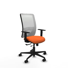 PIQUERAS Y CRESPO Silla de oficina Zulema Naranja y Blanco