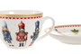 DKD Home Decor Set de 2 Tazas de Porcelana Cascanueces Multicolor