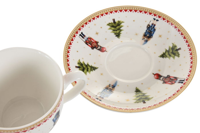 DKD Home Decor Set de 2 Tazas de Porcelana Cascanueces Multicolor DKD Home Decor Set de 2 Tazas de Porcelana Cascanueces Multicolor