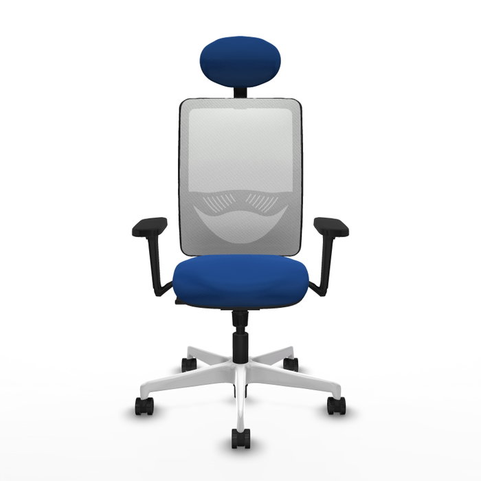 PIQUERAS Y CRESPO Silla de oficina Zulema con mecanismo Sincro, Azul y Blanco PIQUERAS Y CRESPO Silla de oficina Zulema con mecanismo Sincro, Azul y Blanco