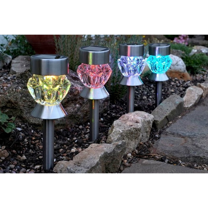 Smart Garden Pack de 4 Lámparas Solares de Vidrio Cristalino Smart Garden Pack de 4 Lámparas Solares de Vidrio Cristalino