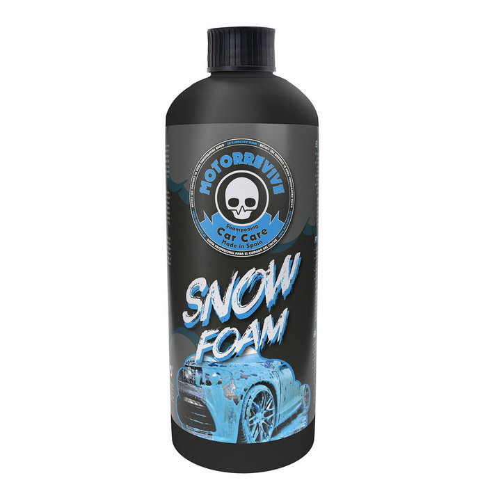 Motorrevive MRV0019 Snow Foam Concentrado Azul para Limpieza de Autos - 500 mL, Genera Espuma Activa, Adhiere Suciedad, Protege Pintura, Ideal para Pistolas de Espuma