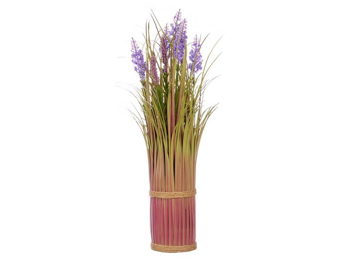 Ibergarden Ramillete Lavanda Morado Plástico y Cuerda 20 cm x 48 cm x 20 cm con Maceta 9 cm (Set de 6)
