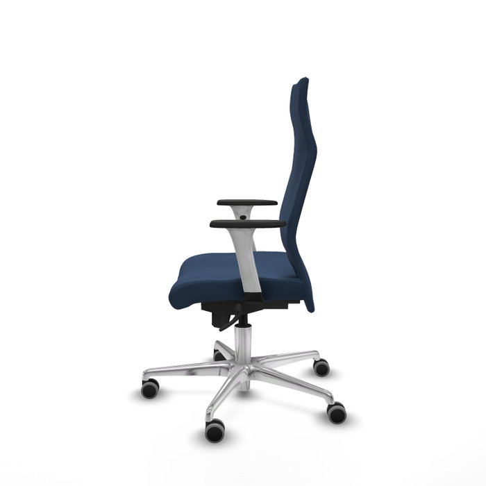 PIQUERAS Y CRESPO Sillón Albacete Azul Marino con Mecanismo Sincro y Base de Aluminio