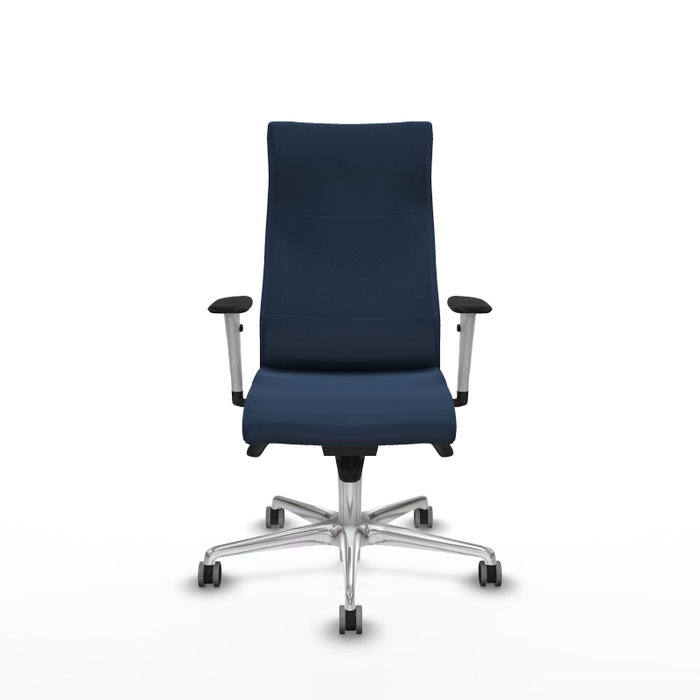 PIQUERAS Y CRESPO Sillón Albacete Azul Marino con Mecanismo Sincro y Base de Aluminio