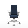 PIQUERAS Y CRESPO Sillón Albacete Azul Marino con Mecanismo Sincro y Base de Aluminio