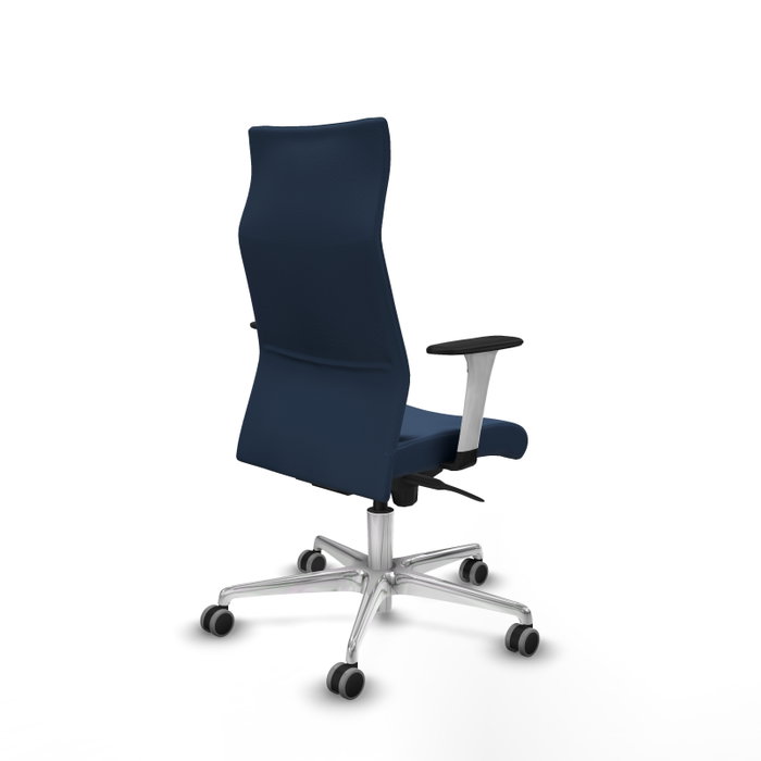 PIQUERAS Y CRESPO Sillón Albacete Azul Marino con Mecanismo Sincro y Base de Aluminio