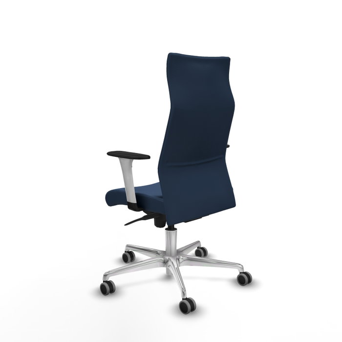PIQUERAS Y CRESPO Sillón Albacete Azul Marino con Mecanismo Sincro y Base de Aluminio