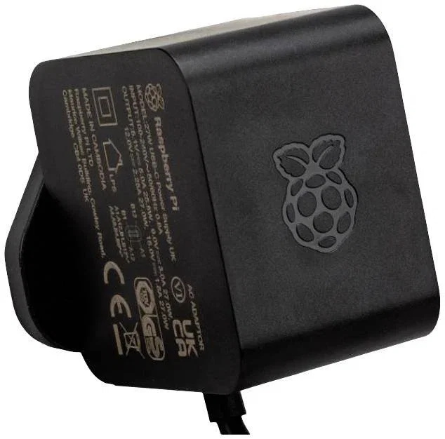 Raspberry Pi Raspberry Pi 5 Fuente de Alimentación Oficial USB-C 27W Negra SC1157