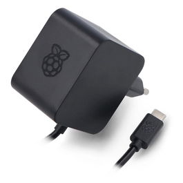 Raspberry Pi Fuente de Alimentación USB-C 27W para Raspberry Pi 5, Cargador Compatible con Periféricos de Alta Potencia, 5.1V/5A, 9V/3A, 12V/2.25A, 15V/1.8A