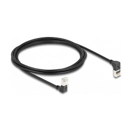 DeLOCK Cable de red RJ45 Cat.6A S/FTP Slim 90° Negro 2 m
