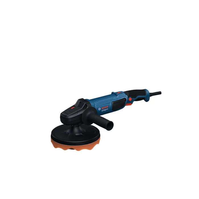 Bosch Professional Pulidora orbital GPO 11-180 S, 1100 W, 180 mm con disco, esponja y mango auxiliar.