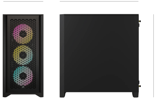 Corsair Caja ATX Semitorre 4000D Airflow RGB Cristal Templado Negra CC-9011240-WW