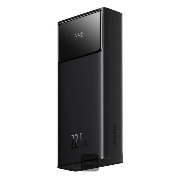 Baseus Star-lord Power Bank 20000mAh 22.5W Rápido Cargador Negro con Cable USB-C 3A 0.3m - Digital Display Fast Charge