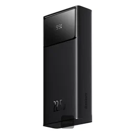 Baseus Star-lord Power Bank 20000mAh 22.5W Rápido Cargador Negro con Cable USB-C 3A 0.3m - Digital Display Fast Charge