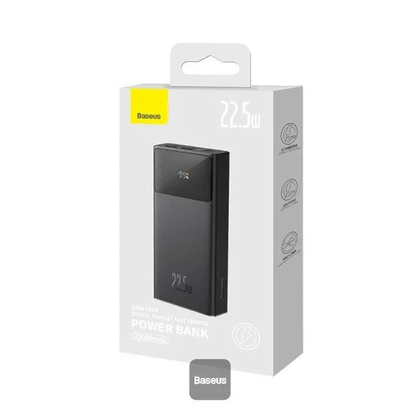 Baseus Star-Lord 20000 mAh 22.5W Negro con Pantalla Digital Baseus Star-Lord 20000 mAh 22.5W Negro con Pantalla Digital