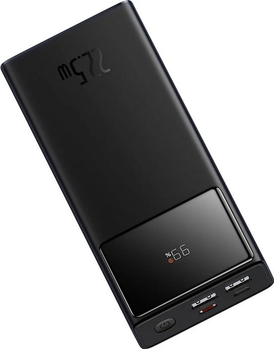 Baseus Power Bank 20000mAh 22.5W Carga Rápida Pantalla Digital Negro con Cable USB a Type-C 3A 0.3m Serie Simple