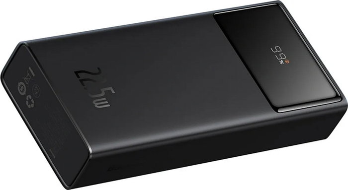 Baseus Power Bank 20000mAh 22.5W Carga Rápida Pantalla Digital Negro con Cable USB a Type-C 3A 0.3m Serie Simple