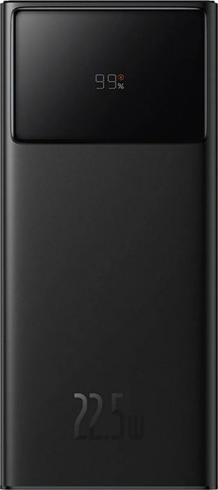Baseus Power Bank 20000mAh 22.5W Carga Rápida Pantalla Digital Negro con Cable USB a Type-C 3A 0.3m Serie Simple