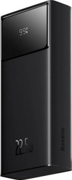 Baseus Power Bank 20000mAh 22.5W Carga Rápida Pantalla Digital Negro con Cable USB a Type-C 3A 0.3m Serie Simple