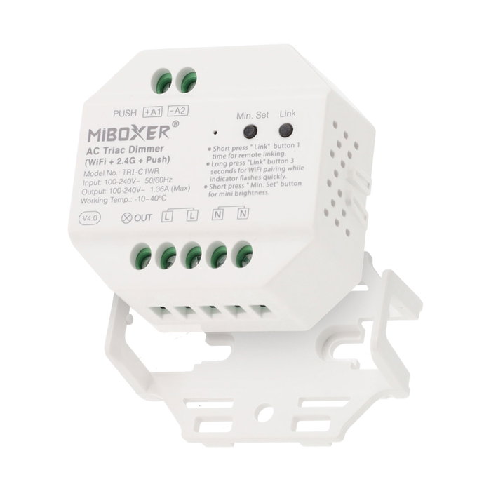 MIBOXER Dimmer TRIAC 220VAC WiFi + 2,4G + Push MIBOXER Dimmer TRIAC 220VAC WiFi + 2,4G + Push