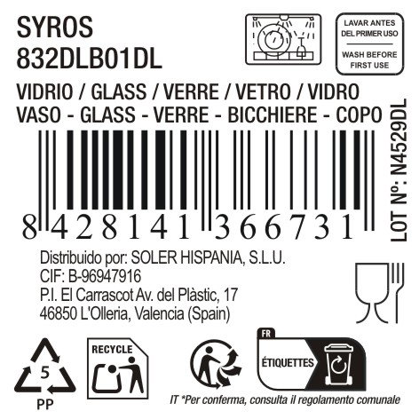La Mediterranea Vaso Syros 270cc Azul