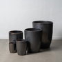 S/5 Jarrones Negro Cerámica Decoración 56 X 56 X 70 cm