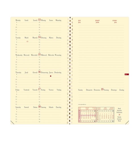 QUO VADIS Recambio Agenda Anual Italnote S ML 2026 88x170 mm QUO VADIS Recambio Agenda Anual Italnote S ML 2026 88x170 mm