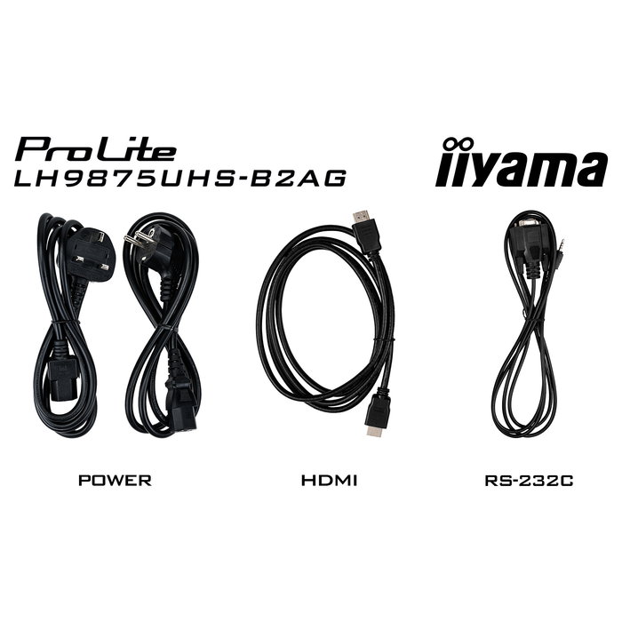 Iiyama LH9875UHS-B2AG - Pantalla Digital LCD 97.5" (247.7 cm) 4K Ultra HD, LED, IPS, Android 11, 3xHDMI, DisplayPort, 24/7, Wi-Fi, 500 Nits, Negro