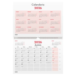 Dohe Calendario de Pared Mensual 2026 A3 Números Grandes
