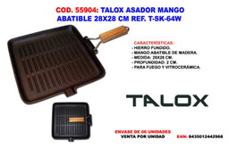 TALOX Asador Mango Abatible 28 x 28 T-SK-64W