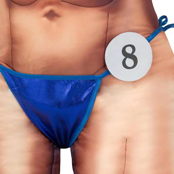 My Other Me Disfraz Culturista Mono Con Relleno, Bikini y Placa de Concursante Talla One Size