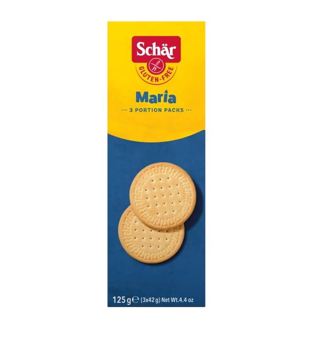 SCHAR Galletas María sin Gluten 125 g (Pack de 3x42g)