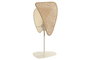 DKD Home Decor Lámpara de Sobremesa Orgánica de Hierro y Lino