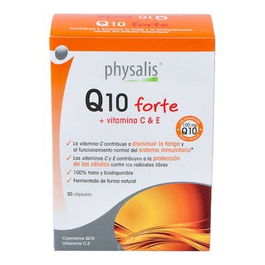 PHYSALIS Q10 Forte 30 Caplets - Coenzima Q10 100mg, Vitamina E 30mg, Vitamina C 40mg - Energía Celular