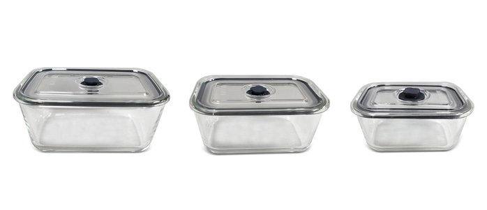 DKD Home Decor Recipiente de Borosilicato y PP 500ml con Cierre Hermético