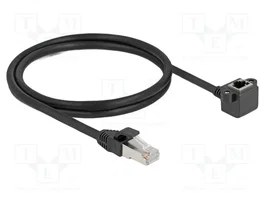 DeLOCK Cable de extensión de red Cat6 F/UTP RJ45 de 1 m, negro