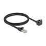DeLOCK Cable de extensión de red RJ45 Cat.6 F/UTP 90° 1 m Negro