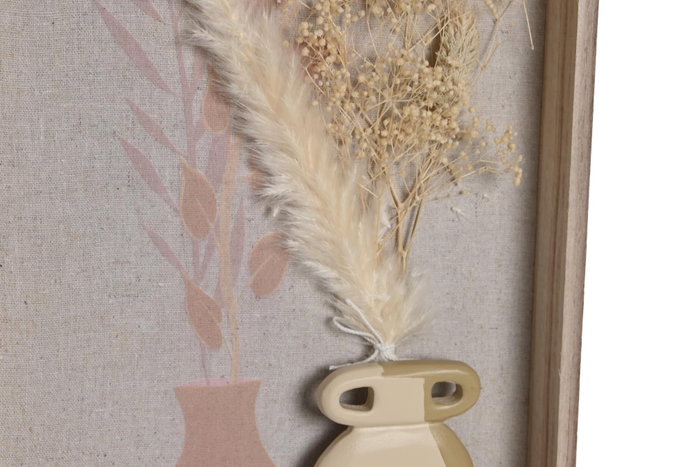 DKD Home Decor Decoración de pared de madera Natural y Beige