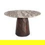 Mesa Comedor Madera-Mármol Salón 120 X 120 X 77 cm
