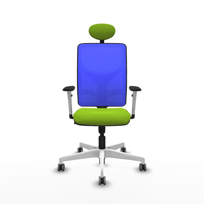 PIQUERAS Y CRESPO Silla de oficina Motilla Pistacho y Azul con mecanismo Sincro PIQUERAS Y CRESPO Silla de oficina Motilla Pistacho y Azul con mecanismo Sincro