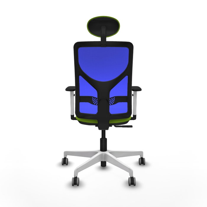 PIQUERAS Y CRESPO Silla de oficina Motilla Pistacho y Azul con mecanismo Sincro PIQUERAS Y CRESPO Silla de oficina Motilla Pistacho y Azul con mecanismo Sincro