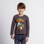 Camiseta Larga Single Jersey Minnie Gris Oscuro 7 Años