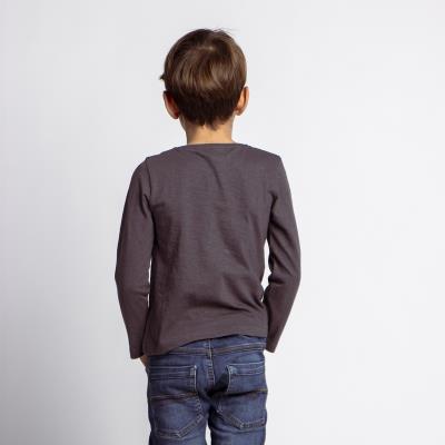Camiseta Larga Single Jersey Minnie Gris Oscuro 7 Años