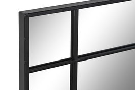 DKD Home Decor Espejo Loft Negro Hierro Cristal 90 x 90 x 3 cm